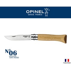 Opinel 6號 橡木柄 不鏽鋼折刀 法國製造, 1個