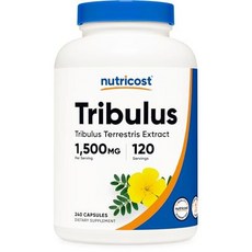 뉴트리코스트 트리뷸러스 테레스트리스 추출물 1500mg 2 Nutricost Tribulus Terrestris Extract 1500mg 240 Capsules - 45% S, 240개(1팩), 1개