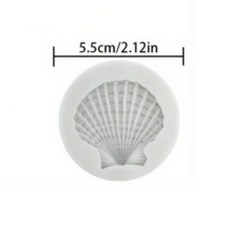 실리콘 몰드 조가비 불가사리 산호 베이킹 몰드 초콜릿 캔디 폴리머 생산을 사용한 3PCS 해양 테마 케이크, 03 3PCS, 03 3PCS