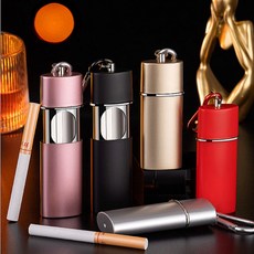 휴대용 재떨이 일본 여행용 재털이 현장용 담배꽁초케이스 냄새차단 꽁초보관 5종, 금색, 1개