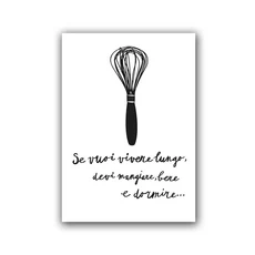 주방 따옴표 이탈리아 캔버스 인쇄 블랙 화이트 벽 아트 그림 커피 포크 스푼 포스터 장식, 13x18 cm No Frame, 12 PC825