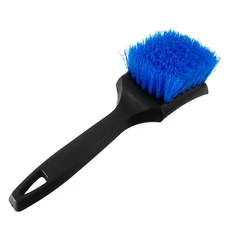 자동차 타이어 브러시 검은 강모 휠 허브 청소 ​​다기능 스틸 링 풋 패드 패브릭, 02 Blue Brh