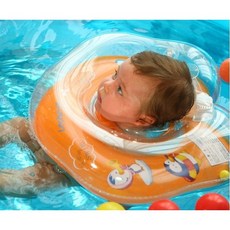 小薇的店 可愛卡通圖案嬰兒加厚泳圈頸圈 雙氣囊脖圈小孩救生圈特價200元, 1個, 水藍, 水藍