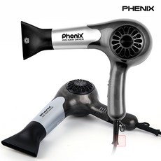 PHENIX 전문가용 이온 헤어 드라이기 PD-7500 1200W, 블랙