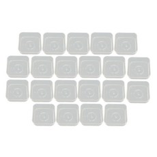 shangren 투명 플라스틱 Tealight 컵 방열 차 라이트 캔들 홀더 컨테이너 파티 캔들 DIY 금형 도구, 사각형 모양 20pcs, 40x12mm, PC