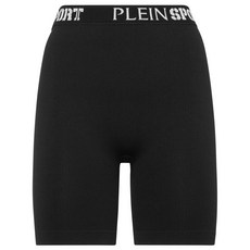 플레인스포츠 로고 웨이스트밴드 파인 골지 사이클링 쇼츠