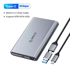 오리코 알루미늄 합금 2.5형 SSD 외장하드케이스 DD25, USB-C, 1개