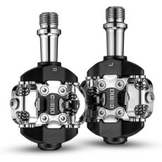 corki 코키 사이클링 MTB SPD 클립리스 페달 시마노 클리츠와 호환되는 자전거 양면, Small