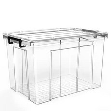 초대형 리빙박스 350L 보관함 투명 플라스틱 수납함 의류 리빙 트렁크, 1개, 220L 투명 73.3x52x43cm