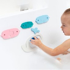 아기 목욕 시간 즐겁게 EVA 스티커 그림 맞추기 놀이 유아물놀이장난감, 웨일(Q1027), 1개