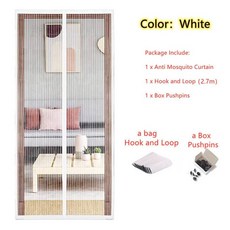 여름 현관문 자석 자동닫힘 모기 곤충 방충망 도어 스크린, White Basic Type1