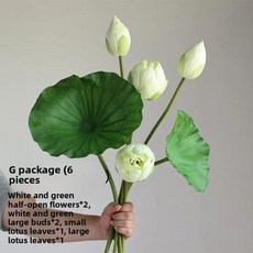 중국 스타일 인조 연꽃 장식 꽃 비가 내리는 홈 데코레이션 거실 장식품 소품, 1개, 2. G 패키지