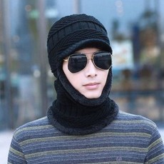 MOA 라이딩 방한모자 넥워머 털모자 머리띠 블랙, 없음