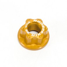 2X 자전거 바퀴 차축 너트 블랙 골드 키즈 M10 알루미늄 합금 레드 전통적인 휠 2 Pcs 새로운, 04 W  Logo Gold