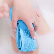 양손 셀프 각질제거 등밀이 샤워타올 떄수컨 실리콘형, 1개, 랜덤발송