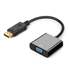 DP 수 VGA 수 케이블 어댑터 HP ELITEBOOK DELL 노트북 데스크탑 PC 디스플레이 포트 VGA 변환기 코드 .8M, 0.25m DP M to VGA F, 1개