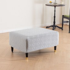 업그레이드 가정용 스툴 커버 사각 소파 커버 스크래치 방지 먼지 커버 고탄력 쇼파스툴 커버 프리미엄 원단 9컬러, 1개, 라이트 그레이