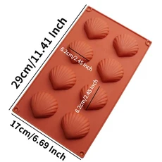 쉘실리콘 무스 금형 자기 만든 매들린 초콜릿 퐁당 캔디 베이킹 케이크 장식 액세서리, 01 8 Hole