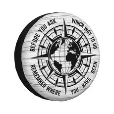 어드벤처 마운틴 컴퍼스 덕 오프로드 타이어 커버 4WD 4x4 SUV 캠핑 야외 여행용 스페어 휠 보호대, 03 14 inch, 01 8