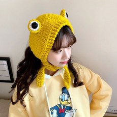 니트 왕눈이 개구리 귀도리 겨울귀도리 겨울귀마개 니트귀도리 귀마개