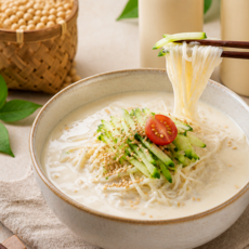푸른마을 국산 콩물 100% 콩국수 세트 여름 별미 고소한 단백질 식사 대용 백태콩물, 1개, 1L