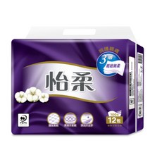 怡柔 三層抽取式衛生紙 細緻綿柔, 1套, 12個裝