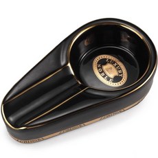 COHIBA煙灰缸 時尚造型設計 易於清潔 各種場合適用, 黑色 魯賓斯基, 1個