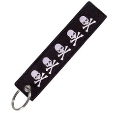 1개 PC 비행 제거 오토바이 자동차 남성용 키체인 자수 태그 패션 선물 장신, Skulls