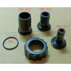 企鵝 TCF-120 水泵電源線與轉接頭組, 1個, 4分/6分/1吋轉接頭組(一組)