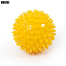 DFMEI 瑜伽健身按摩球筋膜球足底滾球穴位刺激緩解疲勞刺蝟球經絡頸膜球, 1個, 黃色硬球:6.8cm按摩刺球