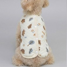 해피펫밀리 리틀포레 순면조끼, 1개, 카우