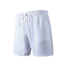 男款速乾白色簡約大碼五分沙灘褲 海邊度假可下水游泳短褲