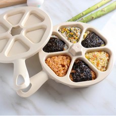 소풍 도시락 삼각김밥틀 6구 손잡이 주먹밥틀 만들기용, 1개, 상세페이지 참조