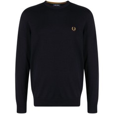 프레드페리 로고 자수 스웨터