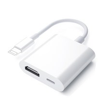 手機螢幕轉接器 - iPhone 轉 HDMI 轉換線，穩定版手機投影線，適用於手機轉電視, 1個, lighting轉HDMI 轉接線