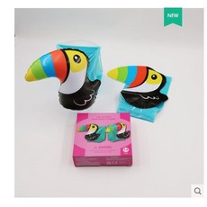 SUNNYLIFE 兒童造型游泳手臂圈 火烈鳥 螃蟹 獨角獸 大嘴鳥 櫻桃 鳳梨 戲水浮具, 1個, 大嘴鳥手臂圈