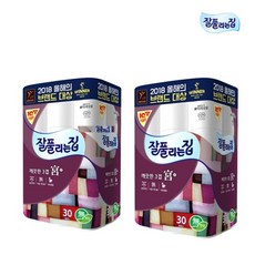 잘풀리는집 화장지 도톰한 3겹 엠보싱 궁, 30m, 30롤, 2개