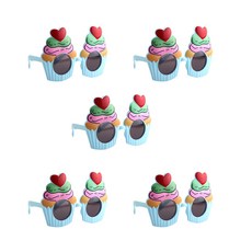 파티안경 생일안경5개입 선글라스 컵케익안경 유니콘안경, [CB_01_20] 컵케익_블루5개입