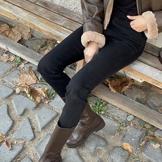 바닐라민트 여성용 평균 735 고탄력 기모 일자핏 데님