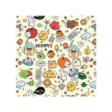 可愛兔子花朵圖案寵物美容產品，讓愛犬享受舒適愉悅的美容體驗, 塗鴉款55*55【4kg內】, 1個