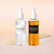 라미유 쌀겨 아로마 커피 디퓨저 리필 편백 피톤치드 카페 실내 화장실 방향제, 싱그러운 레몬+스틱5ea, 1개