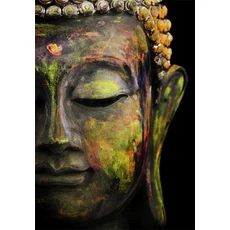 캔버스 그림 추상미술 포스터 부처 장식 프린트 컬러풀, 노란색, 노란색