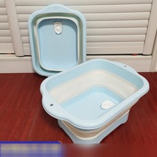 DZER 애완동물 접이식 목욕통 공간 절약 실용적인 디자인, 1개, 蓝白【折叠排水】5斤内小猫