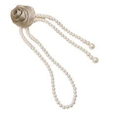 우아한 커튼 타이백 인조 진주 장식 로프 버클 다양한 커튼 두께에 적합, 샴페인