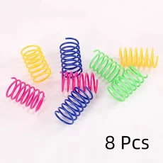 트레조 4pcs 새끼 고양이 넓은 내구성 게이지 봄 다채로운 스프링 애완 동물 코일 나선형 Intera, 8 pcs