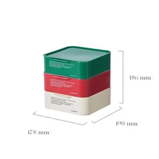 수납 서랍 박스 적층형 데스크탑 학생 기숙사 잡동사니 정리, 04 Three color set