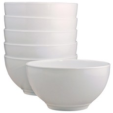 Calypso Basics 멜라민 볼 공기, White, 6개