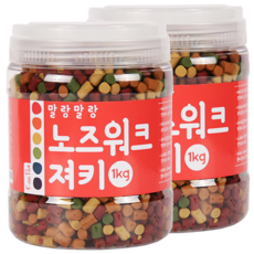 킵펫 강아지 말랑말랑 노즈워크 져키, 혼합맛(황태/연어/치즈/참치/오리), 1kg, 2개