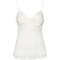 막스마라 비즈 디테일 실크 탱크 탑