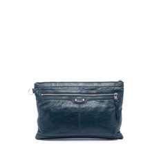 발렌시아가 중고 2014 램스킨 모토크로스 클래식 클립 L 클러치